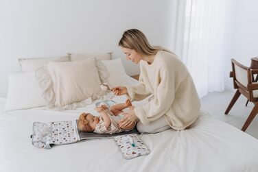 Пеленальний матрацик для подорожей компактний пеленальний матрацик XL - комбінований знімний пеленальний мішок з 6 відділеннями, д