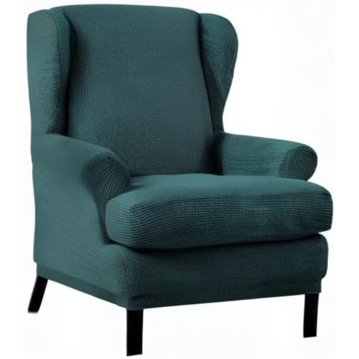 Чохол для крісла-крила EBETA, комплект із 2 предметів, жакардові чохли для крісел, еластичні чохли для підлокітників дивана, захисні чохли для крісел для читання та крісел-реклайнерів (оливково-зелений)