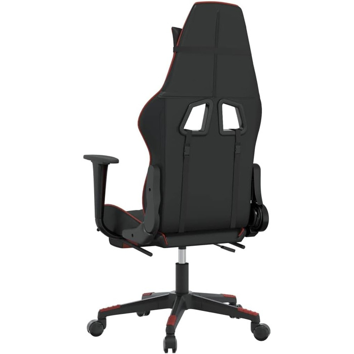 Геймерське крісло з підставкою для ніг, ергономічне, зі штучної шкіри, поворотне, регульоване, для комп&39ютера, домашнє використання, чорне, бордове