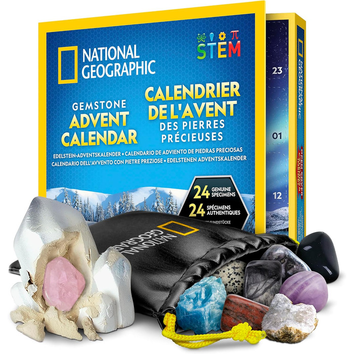 Адвент-календар NATIONAL GEOGRAPHIC 2024, самоцвіти та ювелірні вироби