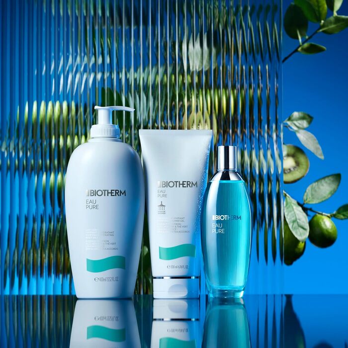 Туалетна вода Biotherm Eau Pure освіжаючий та зволожуючий аромат для жіночого тіла з есенціями зелених фруктів та ефірними оліями, який інтенсивно відновлює та освіжає шкіру. 50 мл (1 упаковка)