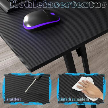 Ігровий кутовий стіл 120x120 см L-подібний стіл з підставкою для монітора Комп&39ютерний стіл Ігрові столи Офісний стіл Кутовий стіл для ПК для офісу, домашнього офісу, чорний