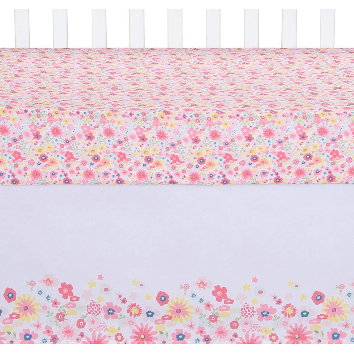 Комплект дитячої постільної білизни Sammy & Lou Floral Sprinkles для дівчаток, 4 предмети, в т.ч. ковдра, простирадло, підодіяльни