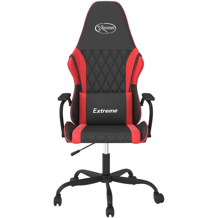 Ігрове крісло, масажне крісло, чорно-червоне, штучна шкіра