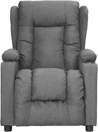 Крісло-реклайнер, регульоване крісло з 2 підставками для чашок, крісло для телевізора з функцією відкидання, м&39яке крісло-реклайнер, світло-сіра тканина