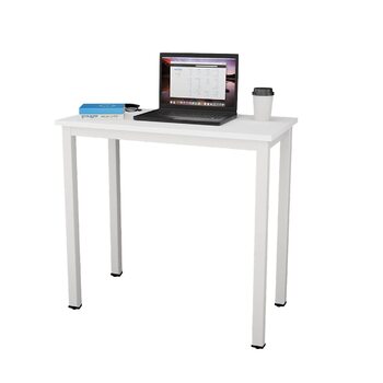 Компактний стіл Комп&39ютерний стіл Офісні меблі Стіл для ПК, Невеликий обідній стіл Робочий стіл Офісний стіл для ПК та ноутбука, Виготовлений з дерева та металу, 80x40x75 см, Білий BHEU-AC3DW-8040 80x40x75 см Білий