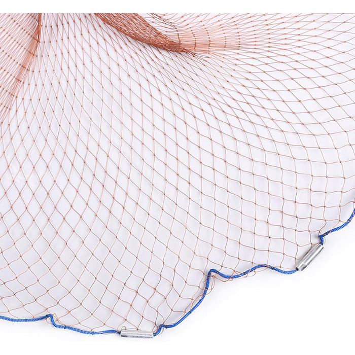 Рибальська сітка, кастова сітка для риболовлі, виготовлена з нейлону, рибальські сітки з грузилом, рибальські сітки ручного лиття, діаметри від 1,8 метра до 7,2 метра, підходять для річок та озер, діаметр 6,6 м