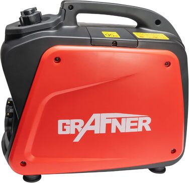 Інверторний генератор Grafner потужністю 2200 Вт (2 кВт безперервної потужності), бензиновий 4-тактний, 2 шт. 230 В, інверторна технологія для чутливих пристроїв, легкий та міцний, цифровий бензиновий генератор з аварійним живленням