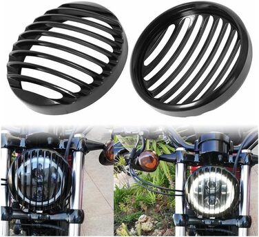 Аксесуари для мотоциклів Мотоцикл з ЧПУ Led Headlight Grill Чохол для Harle&Y Sportster XL 883 Iron 1200 2004-2014 XL1200C 1200