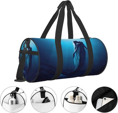 Дорожня сумка-мішок Блакитна Русалка, спортивна сумка для чоловіків та жінок, велика спортивна сумка