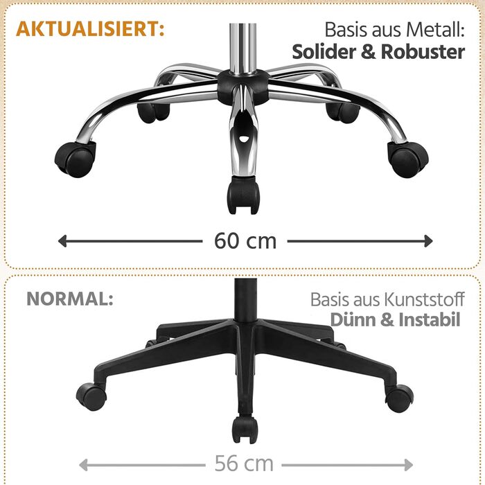 Офісне крісло Yaheetech, до 130 кг, штучна шкіра / метал, іржаво-коричневий