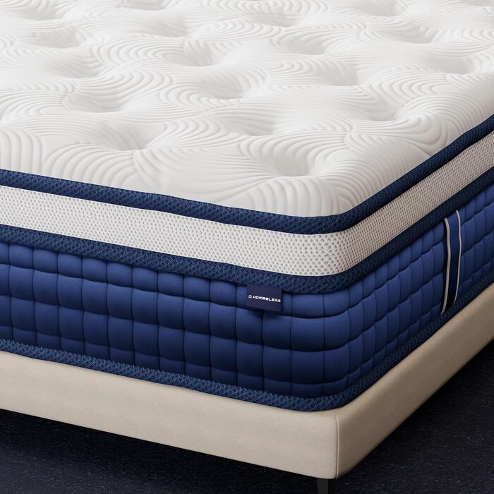 Матрац 90x200 H3 висота 26 см, пружинний блок з гелевої піни з ефектом пам&39яті, ергономічний 7-зонний ортопедичний гібридний матрац з посиленими краями, сертифікований Oeko-Tex та CertiPUR, середньої жорсткості 90 x 200 см