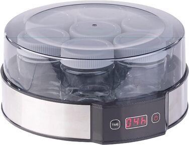 Йогуртниця Rosenstein & Shne йогуртниця з таймером, 7 порційних баночок по 190 мл, 20 Вт (йогуртниця, йогуртниця для дому, машина)