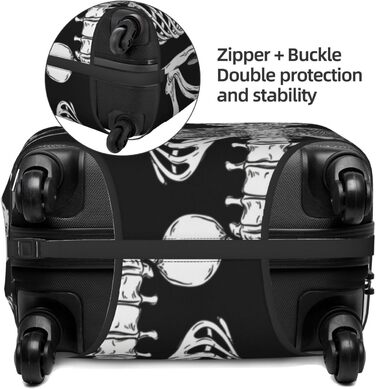 Чохол для валізи Totenkopf, міцний захист для багажу розміром 45.7-81.3 см, XL, чорний