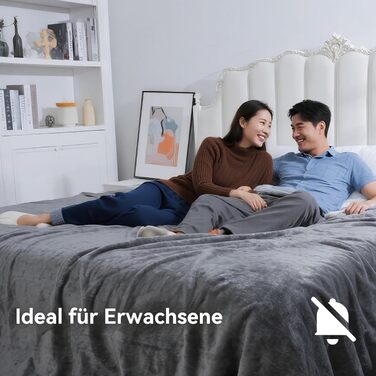 Водонепроникна ковдра розміру &quotqueen-size&quot 200x230 см, Водонепроникна ковдра для пар та дорослих, Водонепроникний двосторонній матрац великого розміру для ліжок Twin, Queen, King (сірий) Сірий 200 x 230 см