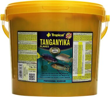 Пластівцевий корм Tropical Tanganyika для цихлід Танганьїки, Танганьїка, упаковка з (1 x 5 л)