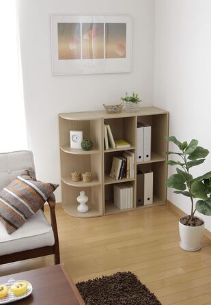 Кутова дерев&39яна книжкова шафа Iris Ohyama, 3 яруси, попелясто-коричневий колір, універсальна, модульна, відкриті полиці, для вітальні, офісу, спальні, економія місця, книги, компакт-диски, декор, легке складання, CX-3C 29x29x89 попелясто-коричневий