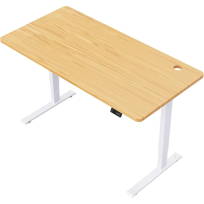 Стіл з електричним регулюванням висоти, функцією пам&39яті, регульованим захистом від зіткнень та плавним пуском/зупинкою для використання вдома (білий) White Max 1, 1