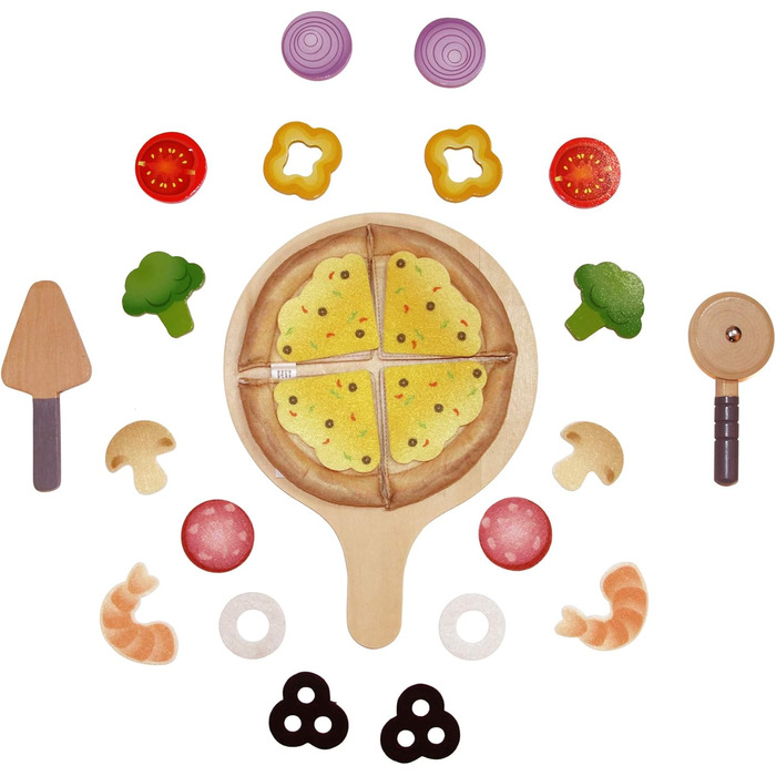 Ігровий набір Hape Pizza Set від Hape Kitchen з упаковкою для піци для ще більшого задоволення від гри