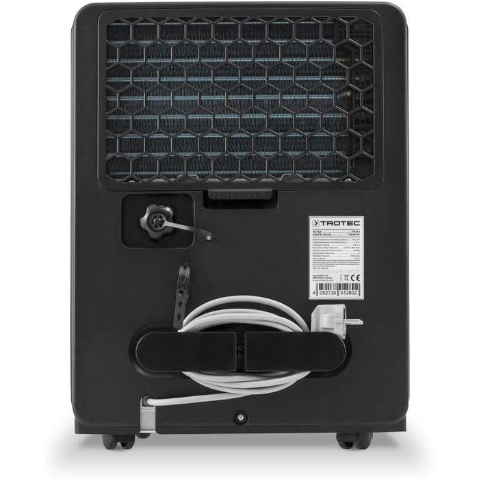 Електричний осушувач повітря TROTEC TTK 96 E - продуктивність 30 л/добу - площа 90 м / 230 м - кімнатний осушувач повітря - для кв
