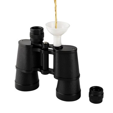 Термос у стилі бінокля на 500 мл алкоголю 2 окремі камери для 2 різних лікерів, веселого подарунка, фестивального запасу, запасу алкоголю, чоловічого подарунка, пляшки для стадіону