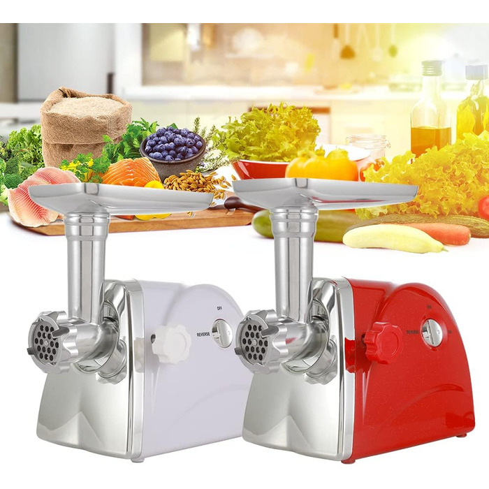 Електрична м'ясорубка для м'яса блокує потужність 800 Вт мідний двигун з нержавіючої сталі лезо ковбаса фарш ковбаса машина червон