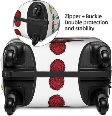 Чохол для валізи Веселий Олень, захисний, еластичний, для валіз розміром 45.7-81.3 см, Чорний, Великий