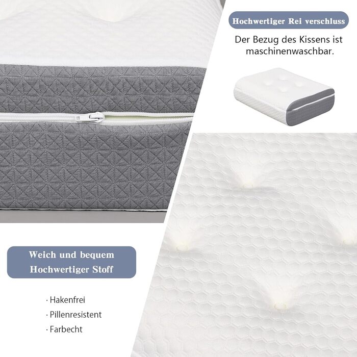 Подушка для колін GOFORIT для сну на спині, двошарова подушка для підняття ніг з піни з ефектом пам&39яті, м&39яка та підтримуюча, подушка для ніг для полегшення