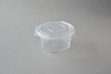 Звичайна побутова восьмикутна коробка, 500 мл. Восьмикутна коробка з відкидною кришкою (одноразова), сучасна, пакувальна коробка, контейнер, 400 штук, 500 мл, пластик, рекомендується ручне миття.