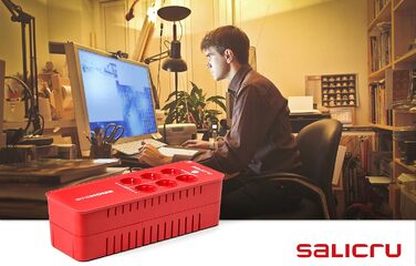 ДБЖ SALICRU SPS 850 HOME, автономний, 6 розеток, 850 ВА/490 Вт, USB 850 ВА