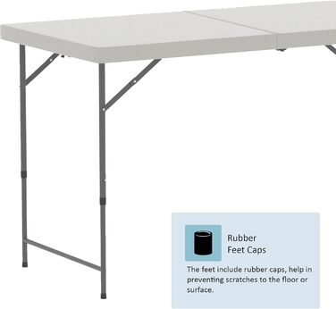 Складаний стіл Home Vida, 1,2 м, міцний, надзвичайно надійний, для кемпінгу, фуршету, весілля, ринку, саду, вечірки, багажника автомобіля, пікніка, для використання в приміщенні та на вулиці, складаний, білий 122 см