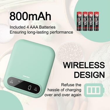 Цифрові кухонні ваги 11lb/0.01oz, професійні кухонні ваги Цифрова вага в грамах і унціях для схуднення, випічки та приготування їж