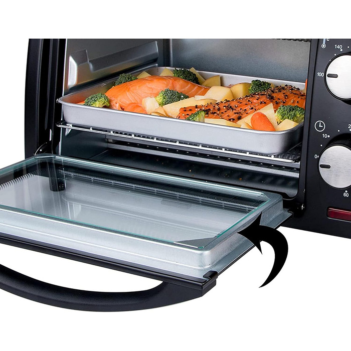 Міні-духова шафа 9 літрів Таймер на 60 хв 800 Вт 100-230C Міні піч Духова шафа Міні-піч Кемпінгова піч Мала духова шафа Маленька духова шафа