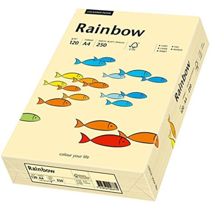 Папірус 88042280 принтер Папір Rainbow 120 г/м, А4 250 аркушів сарна