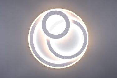 Стеля LED-світильник Trio Leuchten Mita 629210331, матовий білий метал, акрил, 74 Вт, з пультом, димером та зміною кольорів, діаметр 51 см