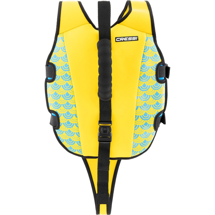 Плавальний жилет Little Turtle - Дитячий неопреновий рятувальний жилет з подвійною ручкою - Відмінно допомагає підтримувати плавучість та рівновагу у воді - Світло-блакитний/жовтий M 3-6 років