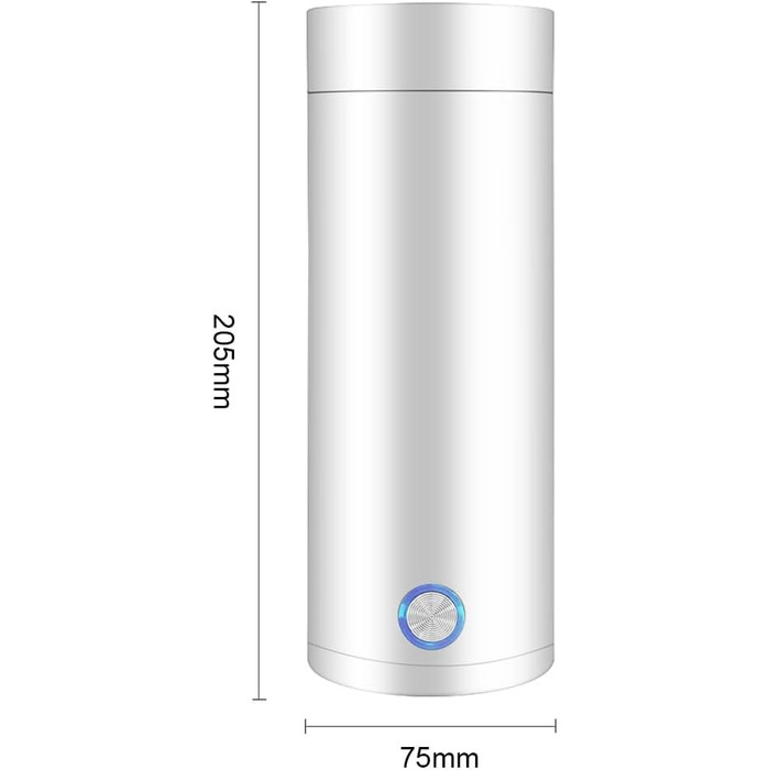 Маленький портативний електричний чайник Riisoyu, міні-електричний чайник для подорожей, туристичний чайник для води маленький з автоматичним відключенням, для приготування кави та чаю (400 мл, білий)