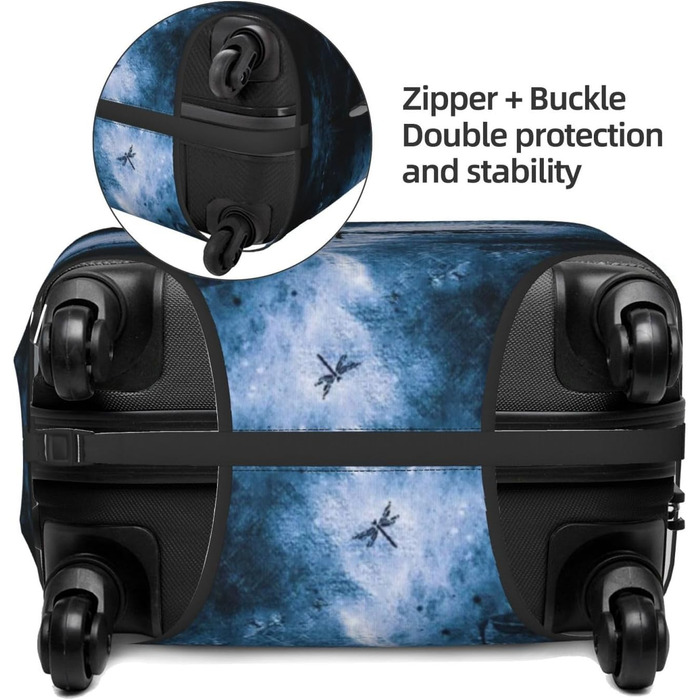 Чохол для валізи Чорна Стріха, міцний захист для багажу, підходить для валіз розміром 45.7-81.3 см, малий, Чорний