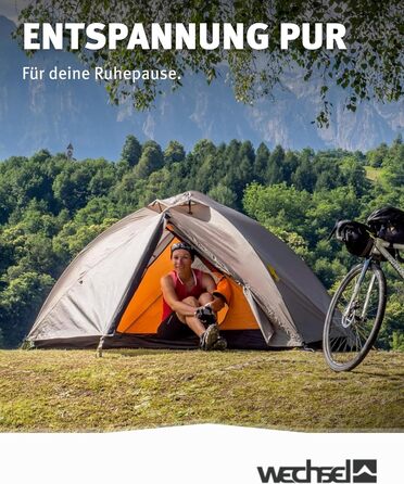 Зарядний пристрій для трекінгового намету Wechsel I Купольний намет для 2 осіб I Швидкорозкладний двомісний намет I Компактний та портативний I Ідеальний намет для кемпінгу, піших прогулянок та велосипедних поїздок на 2 особи