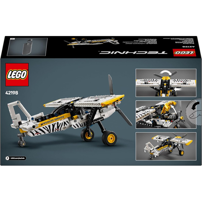 Пропелерний літак LEGO Technic, іграшка-літак для дітей, подарунок для хлопчиків і дівчаток віком 8, модель літака з обертовим пропелером і 4-циліндровим поршневим двигуном 42198
