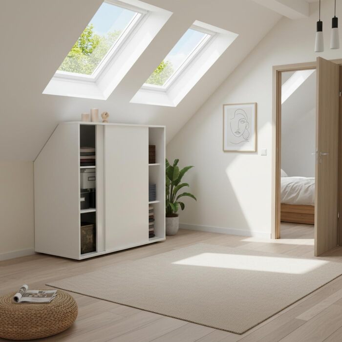 Шафа VDD з похилою стіною в спальні на мансарді шафа для похилих стін