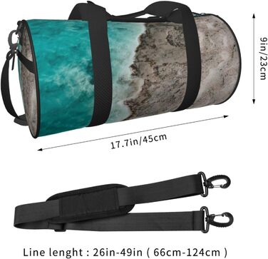 Спортивна сумка, дорожня сумка, стильний принт для пляжу, сумка на нічліг, чорна, універсальний розмір, сумка для подорожей
