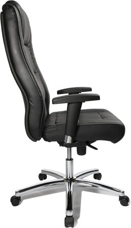 Крісло керівника Topstar Chairman 10 (регульовані по висоті підлокітники, шкіра, 64 x 63 x 120 см) чорне