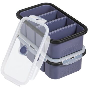 Силіконові контейнери для заморожування супів webake 250 мл 2 шт. Силіконовий лоток для заморожування з кришкою Контейнер для заморожування харчових продуктів Контейнер для зберігання надзвичайно великий лоток для кубиків льоду для супу, бульйону, соусу, 