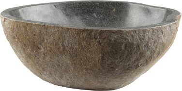 Ручний умивальник з натурального вулканічного каменю Андезит — 30 × (7–8) × 30 см, 9,5 кг