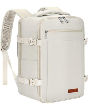 Рюкзак для ручної поклажі Ryanair 40x20x25, поклажа під сидінням, максимальний розмір поклажі для подорожей у салоні, сумка для перельоту, сумка для багажу на вихідні з плечовим ременем, сумка-дама, спортивна сумка - 20 л, колір слонової кістки 40x20x25 с