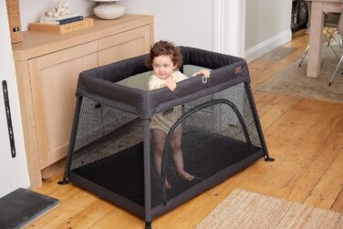 Компактне дитяче ліжечко-дорожнє ліжечко з матрацом від Baby Elegance Легке, складне ліжечко з колискою та сітчастими бортиками Ідеальне портативне ліжечко-дорожнє ліжечко для немовлят та малюків вагою до 15 кг