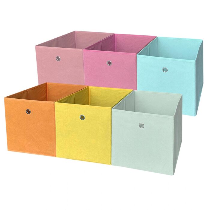 Складних коробок для зберігання, органайзери для гардеробу, органайзери для шаф, коробки для зберігання тканини, коробки-органайзери, складні коробки, коробки для зберігання одягу без кришок (6 кольорів), 6