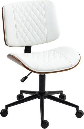 Офісний стілець HOMCOM, стілець з регульованою висотою та коліщатками, ромбоподібна прострочка