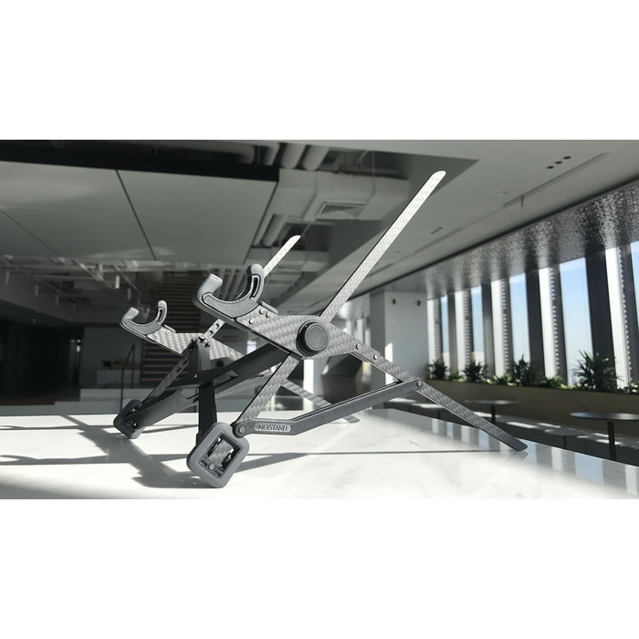 Складана підставка для ноутбука з карбону, портативна, 7 рівнів регулювання висоти, ергономічна. Підвищення для ноутбука на стіл для MacBook та інших моделей., 1